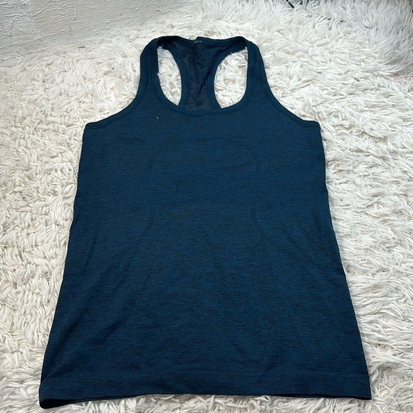 lululemon athletica Tops - Lululemon Swiftly Tech Racerback Tank Top Blue Black